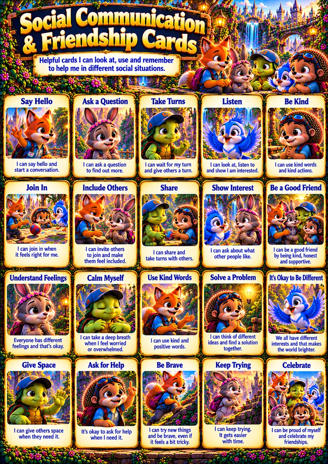 Social Communication & Friendship Cards