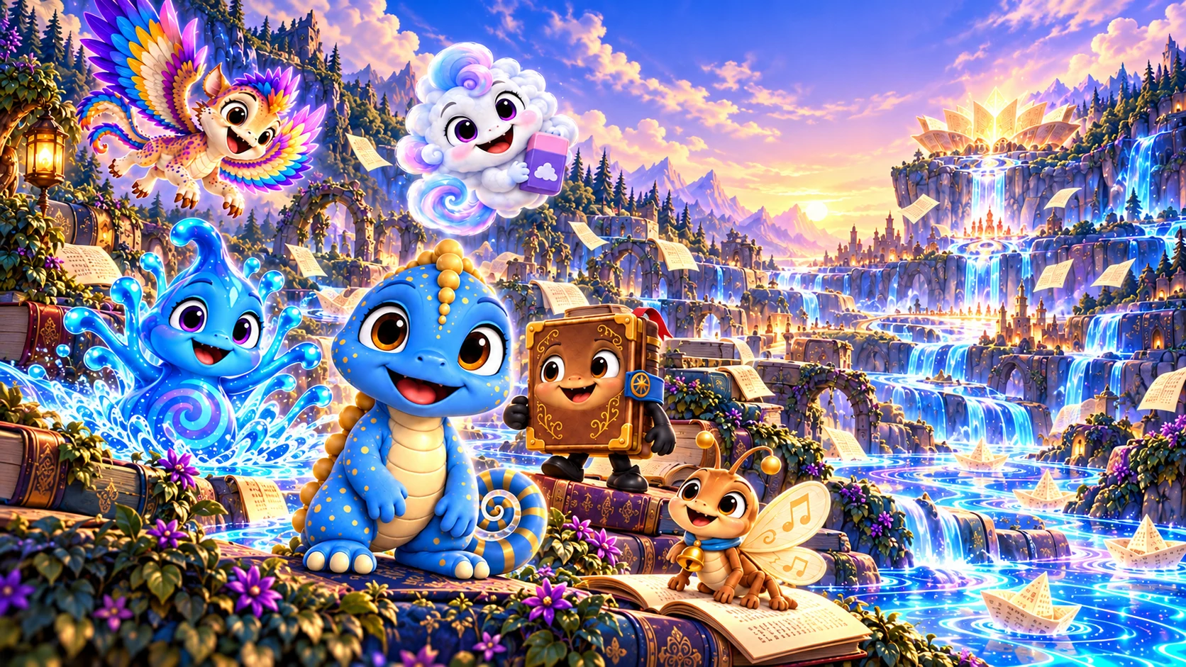 Storybook River world with Cal and friends